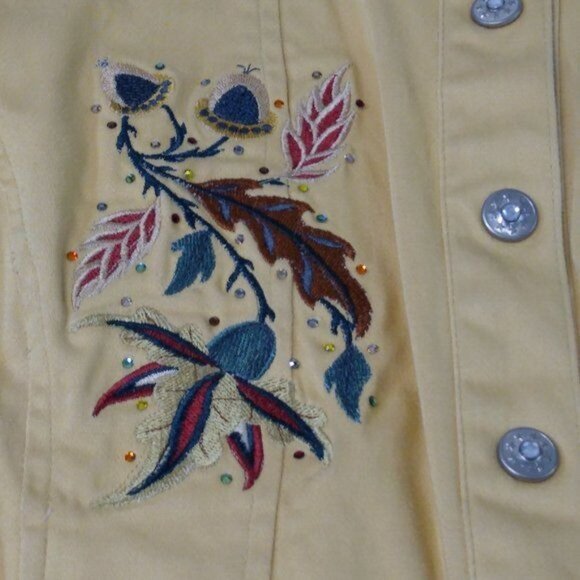A.M.I. RARE One-Of-A-Kind Customized Embroidered Swarovski Rhinestone Med Jacket - Picture 14 of 14